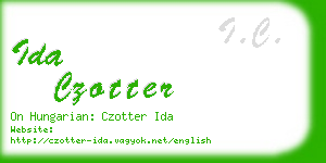 ida czotter business card